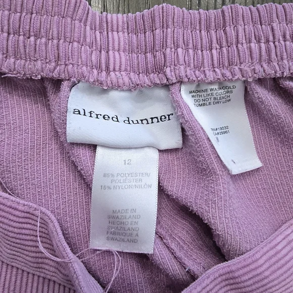Alfred Dunner Dusty Rose Corduroy Pants | Women’s Size 12.  I#033 - Picture 2 of 12
